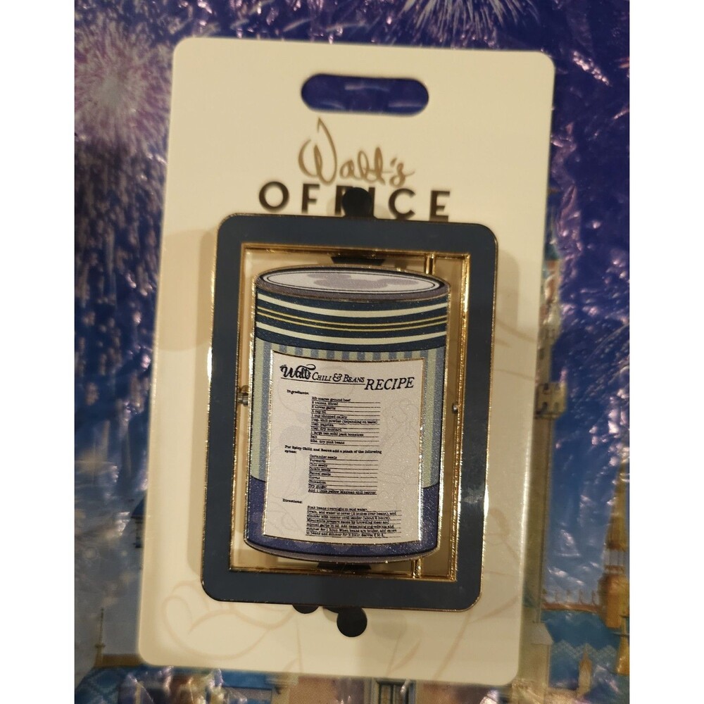 Disney D23 Expo Walt's Office Archives Walt's Chili Recipe Spinner Frame Pin New